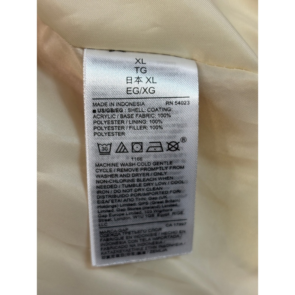 Gap Puffer Vest XL Peach Pink Quilted Full Zip Outerwear Sleeveless Jacket - Picture 9 of 9